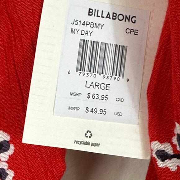 NWT Billabong My Day Crop Top Size L - Picture 6 of 11
